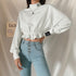 Letter-print slim high-neck tunic sweatshirt - ROUTINE FASHION